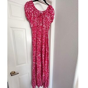 Kindred Red Floral Maxi Dress